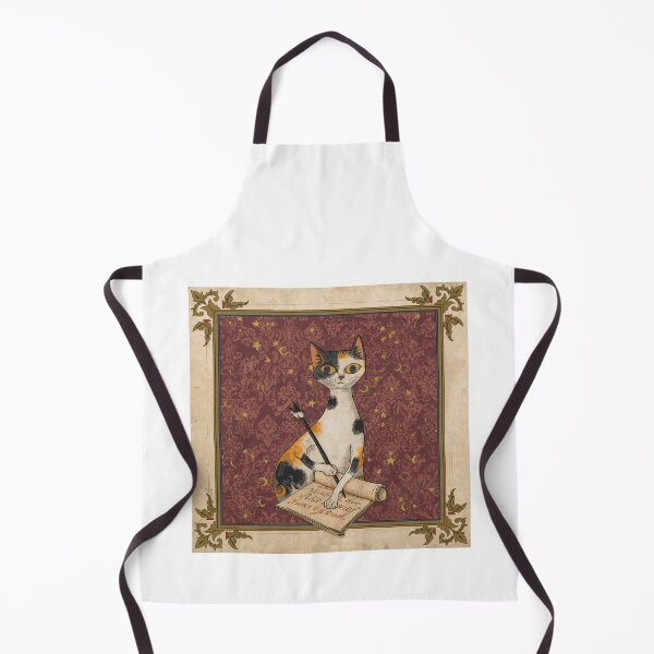 Item preview, Calico Cat Writing Quill Medieval Art designed and sold by PictorialWhimsy.