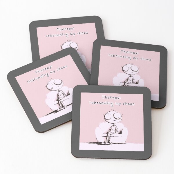 Item preview, Therapy: rebranding my chaos, simple soft pink artwork designed and sold by silent-violin.