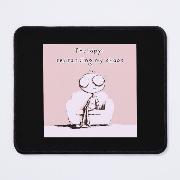 Item preview, Therapy: rebranding my chaos, simple soft pink artwork designed and sold by silent-violin.