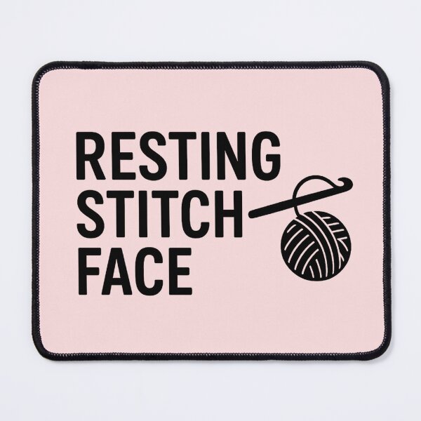Item preview, Resting Stitch Face Crochet Humor Design | Funny Yarn & Crochet Hook Art - crochet graphic slogan designed and sold by MarJul.