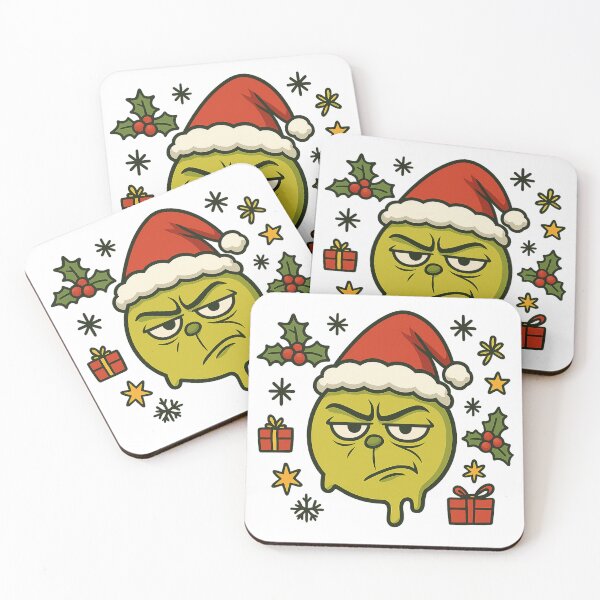 Item preview, Funny Grinch-style Christmas smiley designed and sold by Eric Nagel.