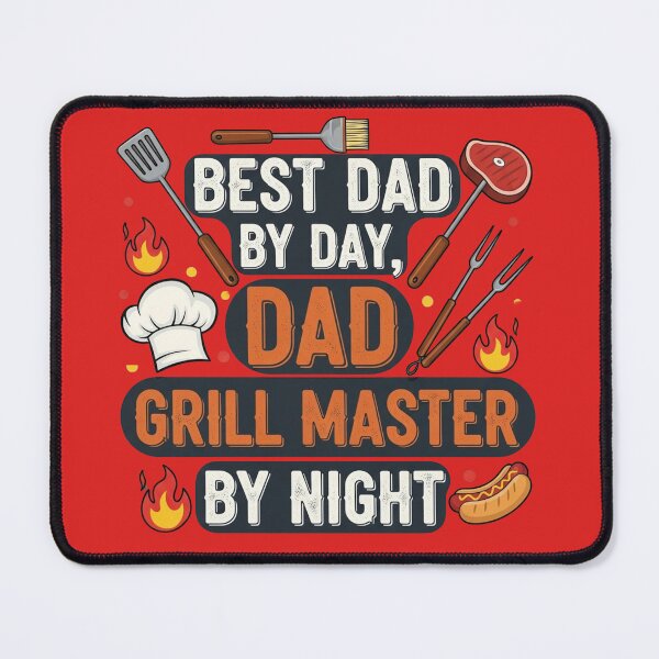 Item preview, Best Dad by Day Grill Master by Night – Funny BBQ Dad Quote Design designed and sold by Wizdem Artworkz.