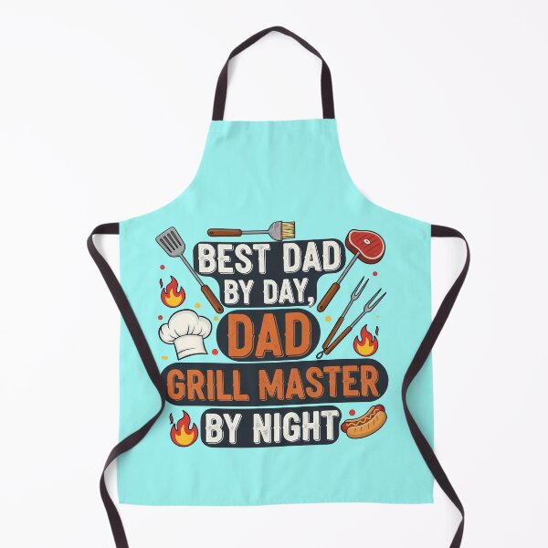 Item preview, Best Dad by Day Grill Master by Night – Funny BBQ Dad Quote Design designed and sold by Wizdem Artworkz.