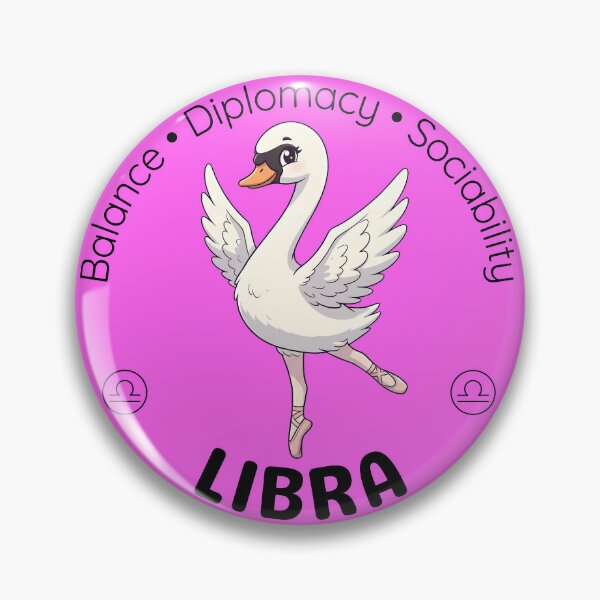Item preview, Libra Zodiac Swan | Charming Wind Sign Design designed and sold by Pets & Memes & Stuff.