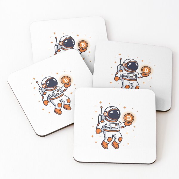 Item preview, Astronaut Holding Bitcoin in Space designed and sold by Mindseter.