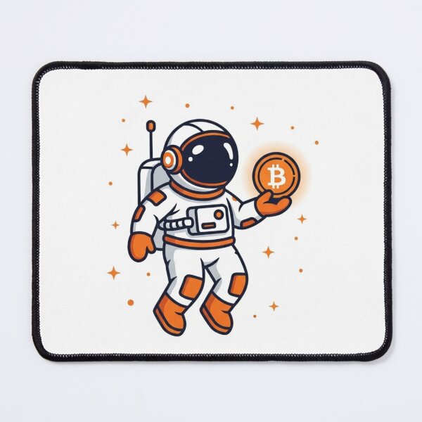 Item preview, Astronaut Holding Bitcoin in Space designed and sold by Mindseter.
