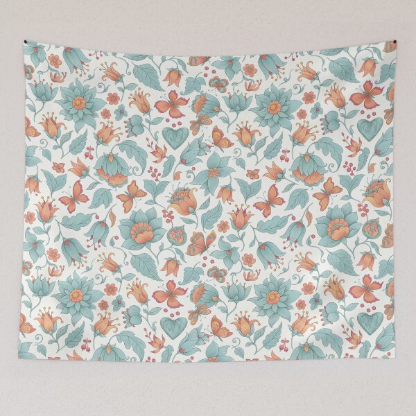 Item preview, Whimsical Garden – Butterflies & Blooms Seamless Pattern designed and sold by HolmeProud.