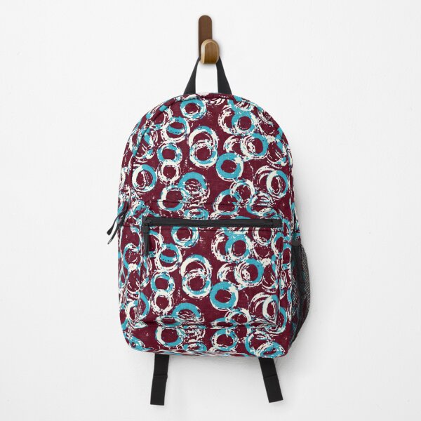 Item preview, Abstract Circle Pattern, Blue and burgundy circles patterne designed and sold by graphic-genie.