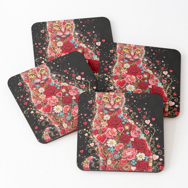 Item preview, "Blossom Cat: A Garden of Hearts" designed and sold by AG Clothing Shop.