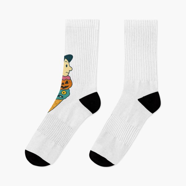 Item preview, Whimsical Halloween Ice Cream Cone Cartoon Illustration Art designed and sold by RuweisVibes.