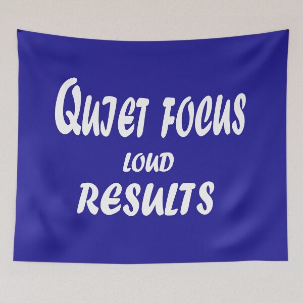 Item preview, Quiet Focus, Loud Results – Minimal Motivational Quote Design designed and sold by ArtNestVerse.
