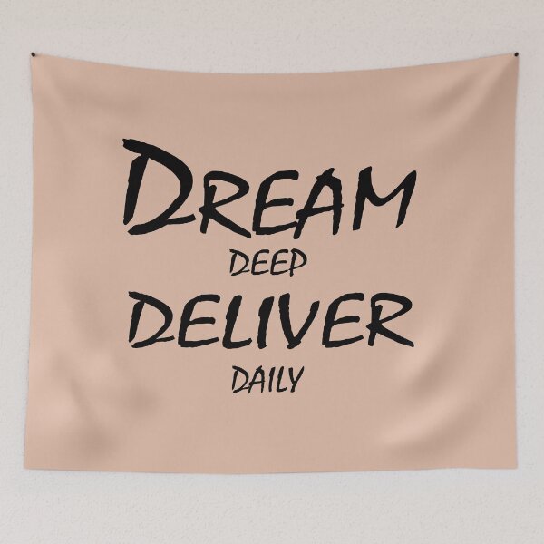 Item preview, Dream Deep, Deliver Daily – Motivational Discipline Quote Design designed and sold by ArtNestVerse.
