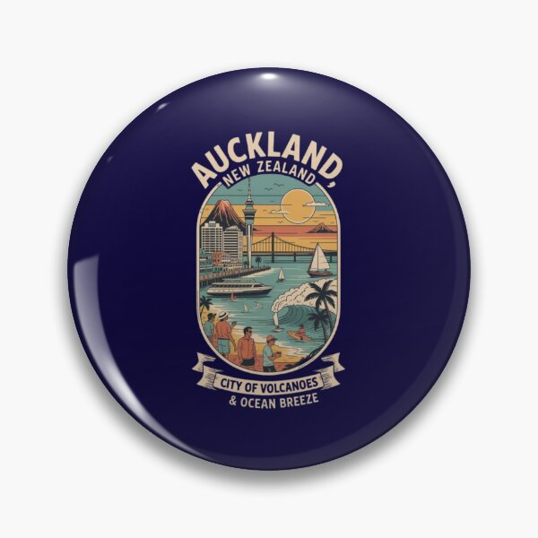 Item preview, Auckland, New Zaland, Vintage View, City of Volcanoes and Ocean Breeze designed and sold by UrbanGraphixs.
