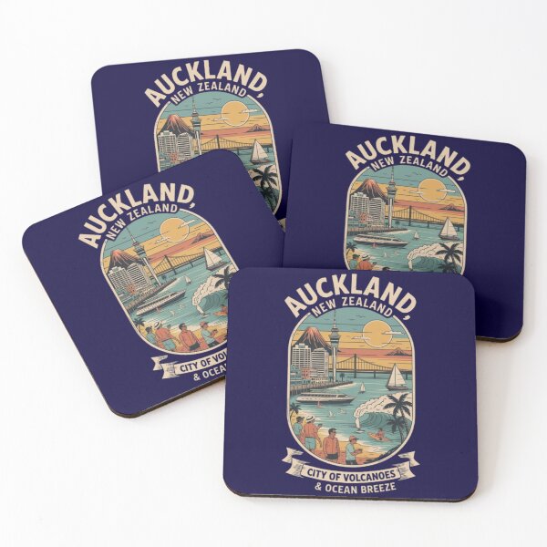 Item preview, Auckland, New Zaland, Vintage View, City of Volcanoes and Ocean Breeze designed and sold by UrbanGraphixs.