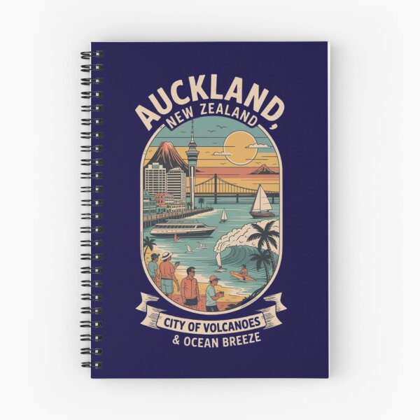 Item preview, Auckland, New Zaland, Vintage View, City of Volcanoes and Ocean Breeze designed and sold by UrbanGraphixs.