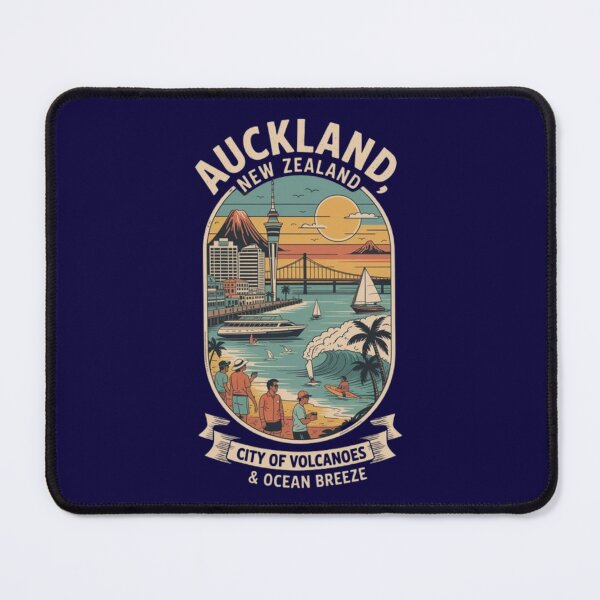 Item preview, Auckland, New Zaland, Vintage View, City of Volcanoes and Ocean Breeze designed and sold by UrbanGraphixs.