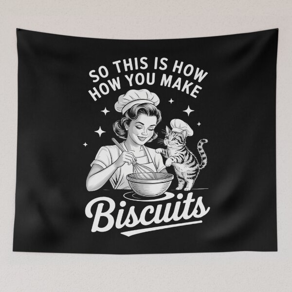 Item preview, Biscuits Funny Meme Cat Baking designed and sold by cosmicncozyS.