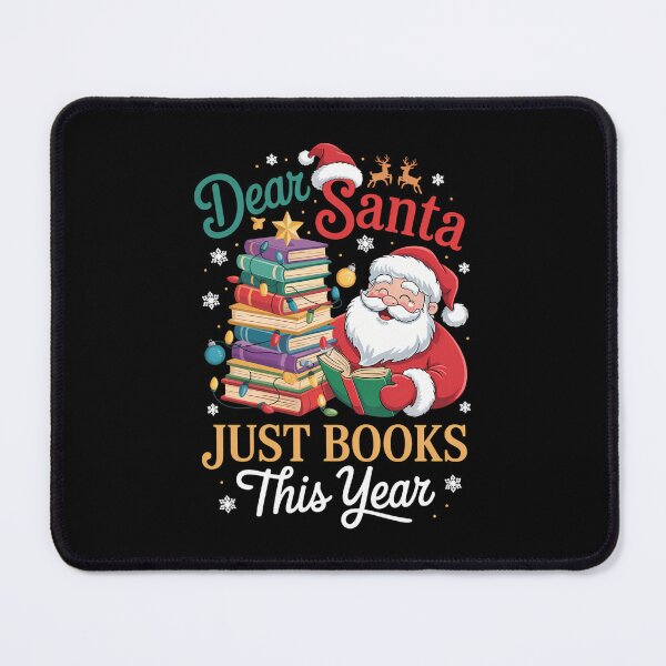 Item preview, Bookish Christmas Holiday Book Lovers Santa Reader Holiday Xmas designed and sold by cosmicncozyS.