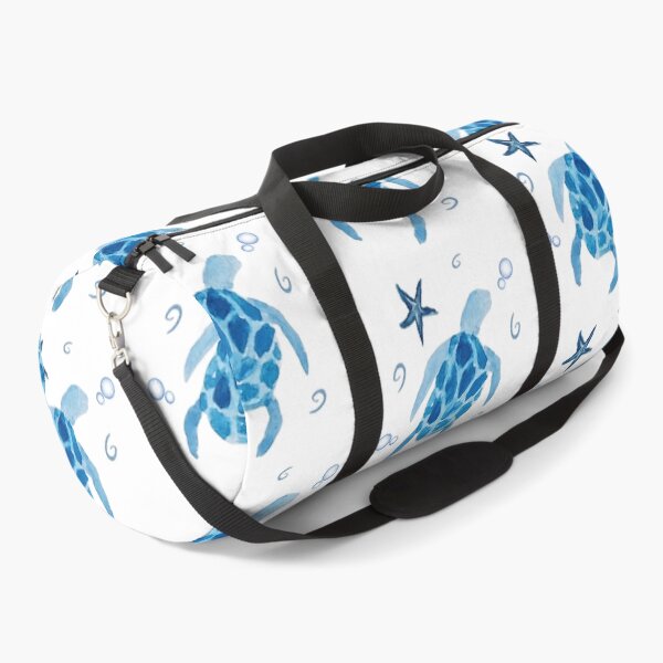 Item preview, “Blue Sea Turtle & Starfish – Watercolor Ocean Art” designed and sold by LunaArtology.