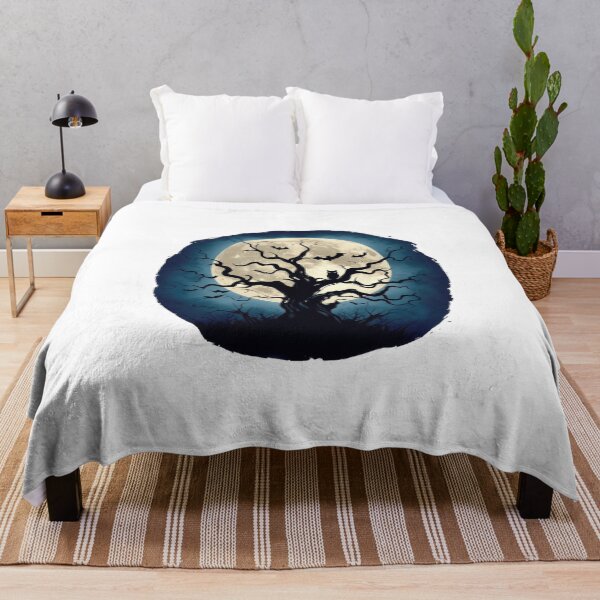 Item preview, Haunted Moon Night with Spooky Tree and Bats Halloween designed and sold by RuweisVibes.