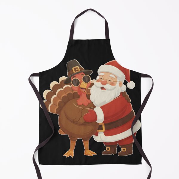 Item preview, ThanksMas Vibes: Cozy Vintage Turkey Santa Hugging in Sunglasses designed and sold by designwiss.