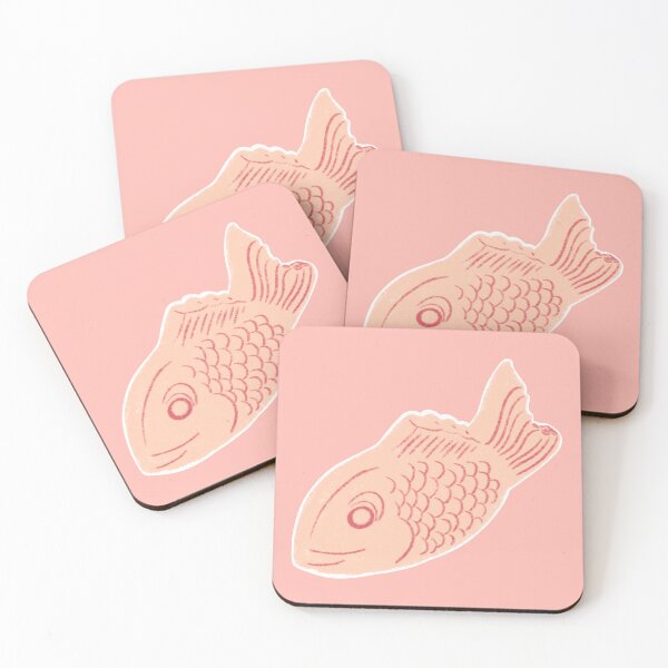 Item preview, Cute Japanese traditional food taiyaki cake - peach pink pastel designed and sold by kawaicherrypi.