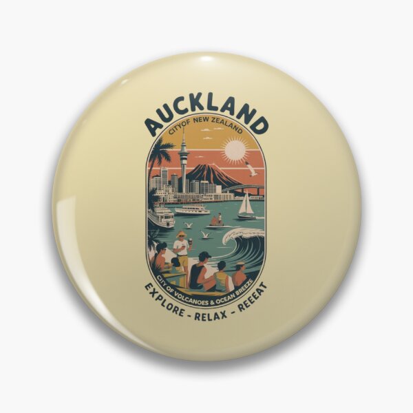 Item preview, Auckland, New Zaland, Vintage View, City of Volcanoes and Ocean Breeze designed and sold by UrbanGraphixs.