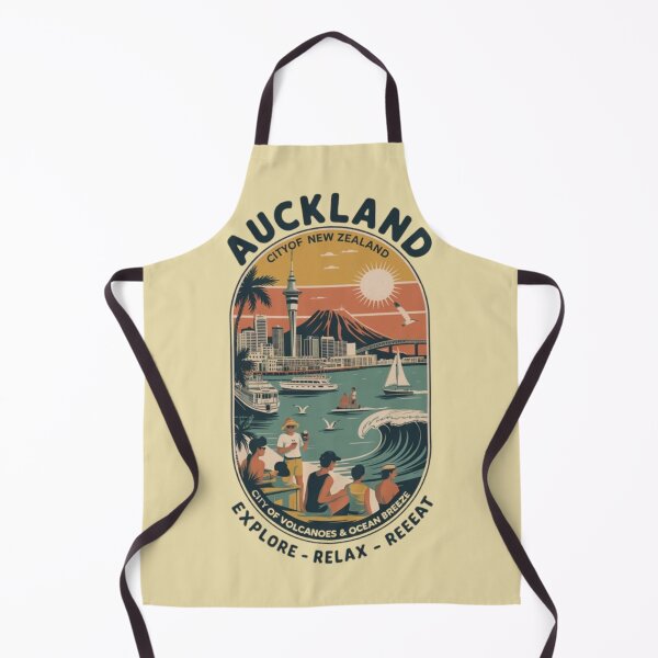 Item preview, Auckland, New Zaland, Vintage View, City of Volcanoes and Ocean Breeze designed and sold by UrbanGraphixs.