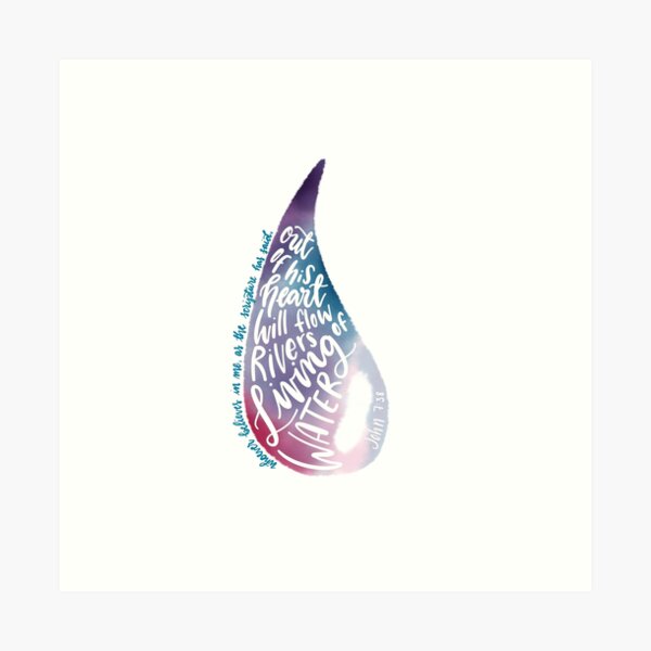 Item preview, John 7:38 - Living water designed and sold by NewBranchStudio.