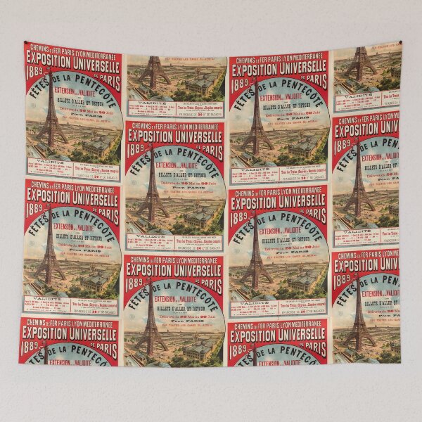 Item preview, Vintage 1889 Paris Exposition Universelle Poster | Eiffel Tower Art Nouveau | French Revolution Centennial Art Print | World's Fair designed and sold by artofuniverse.
