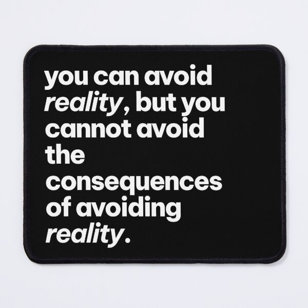 Item preview, You Can Avoid Reality – Minimalist Motivational Quote Poster designed and sold by Musabinho.