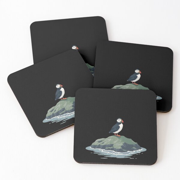 Item preview, Puffin Standing on Coastal Rock Scotland - Scottish Seabird Ocean Wildlife Art - Atlantic Bird Nature Design Gift designed and sold by Loom on the Loch.