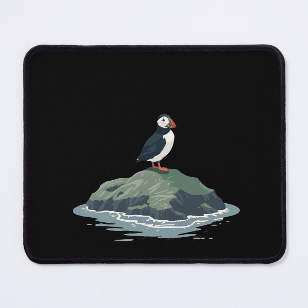 Item preview, Puffin Standing on Coastal Rock Scotland - Scottish Seabird Ocean Wildlife Art - Atlantic Bird Nature Design Gift designed and sold by Loom on the Loch.