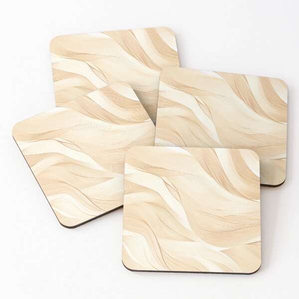 Item preview, Abstract Desert Sand Pattern – Flowing Curves, Golden Beige Layers & Minimal Luxury Texture Design designed and sold by Windy-market.