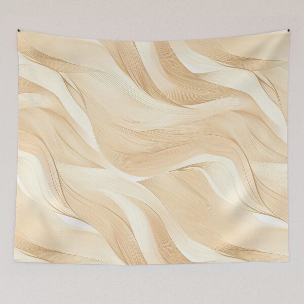 Item preview, Abstract Desert Sand Pattern – Flowing Curves, Golden Beige Layers & Minimal Luxury Texture Design designed and sold by Windy-market.