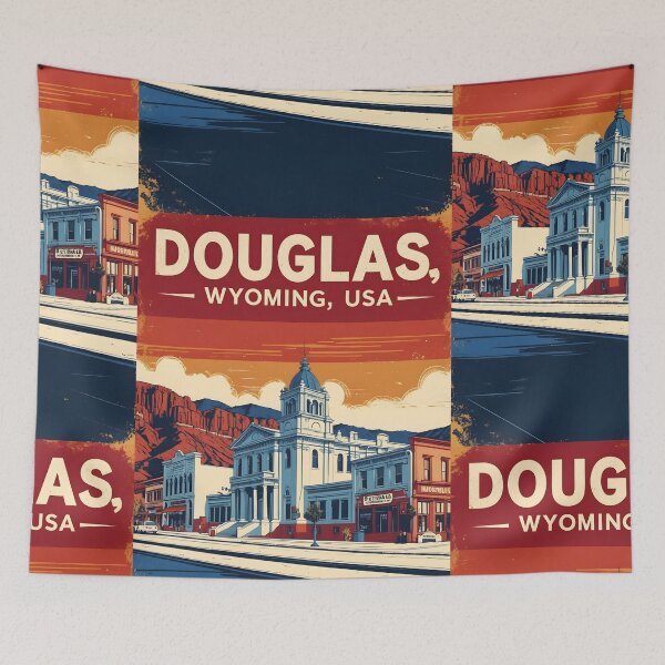 Item preview, Douglas Wyoming 1950s USA Vintage Travel Tourism designed and sold by TravelersGems.