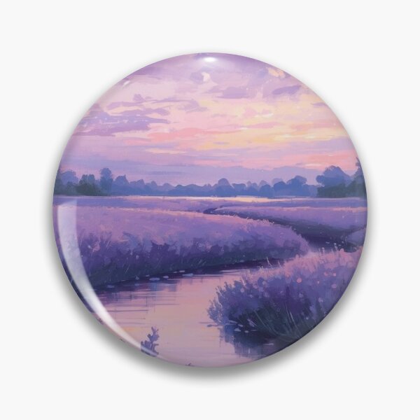 Item preview, Lavender field Serene landscape-digital art, scenery. designed and sold by ArtOpreneur.