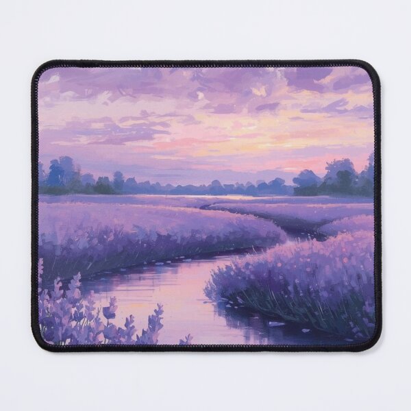 Item preview, Lavender field Serene landscape-digital art, scenery. designed and sold by ArtOpreneur.