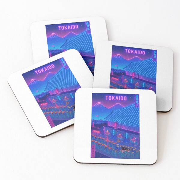 Item preview, Neon Edo Nights: Cyber Ukiyo-e Tokaido designed and sold by Neo-Ukiyo-Wave.