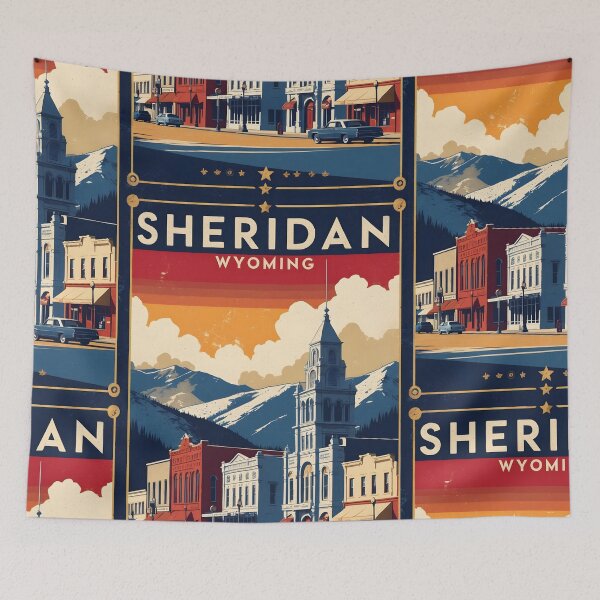 Item preview, Sheridan Wyoming 1950s USA Vintage Travel Tourism designed and sold by TravelersGems.