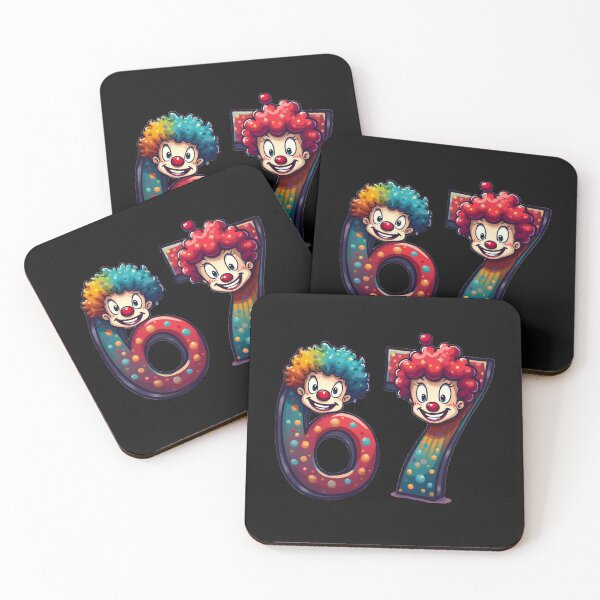 Item preview, Number 6 and Number 7 Meme with Clowns designed and sold by 1FunLife.