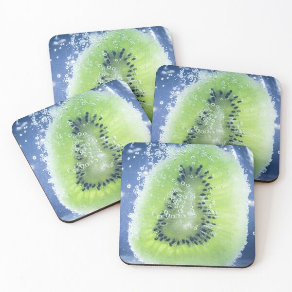 Item preview, Vibrant Kiwi Slice in Sparkling Water - Macro Fruit with Bubbles designed and sold by MDB_Shop.
