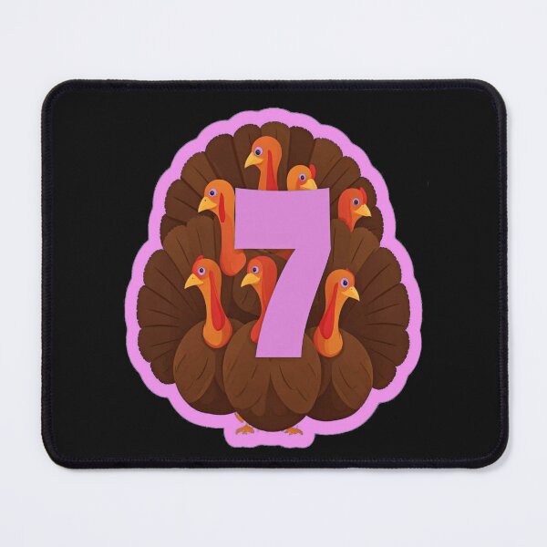 Item preview, 67 Shirt Meme with 7 Turkeys with Number 7 Pink designed and sold by 1FunLife.