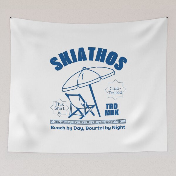 Item preview, Skiathos: beach by day, bourtzi by night  (Skiathos Greece) designed and sold by Peerless-Prime.