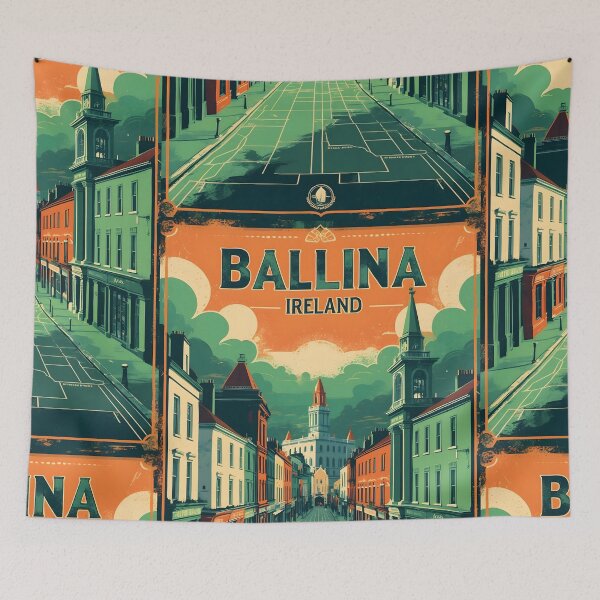 Item preview, Ballina Meala Ireland 1950s Vintage Travel Tourism designed and sold by TravelersGems.