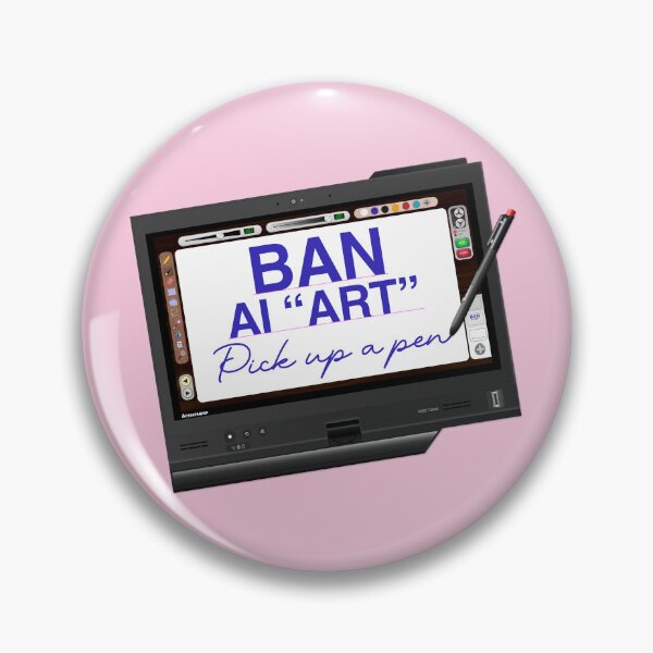 Item preview, Ban AI Art, pick up a pen designed and sold by Sara's Café.