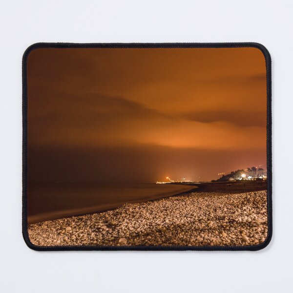 Item preview, Amber Night Sky Over Pebble Beach - Light Pollution Long Exposure designed and sold by MDB_Shop.