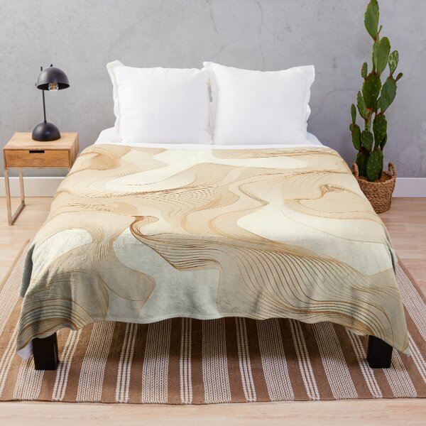 Item preview, Abstract Desert Sand Waves – Minimalist Beige & Gold Pattern, Elegant Modern Texture Design designed and sold by Windy-market.