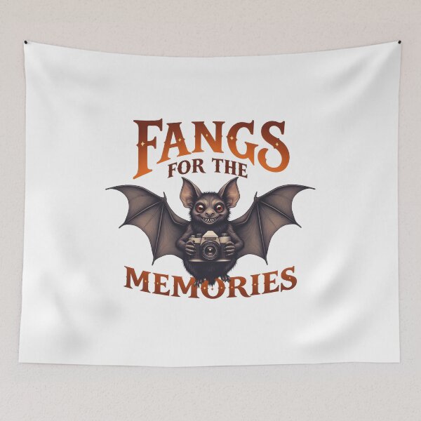 Item preview, Fangs for the Memories Realistic Halloween T-Shirt – Vampire Bat Photo Style Tee designed and sold by relso.