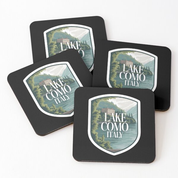 Item preview, Lake Como Italy Shield – Scenic Vintage Travel Design designed and sold by VividOrganica.